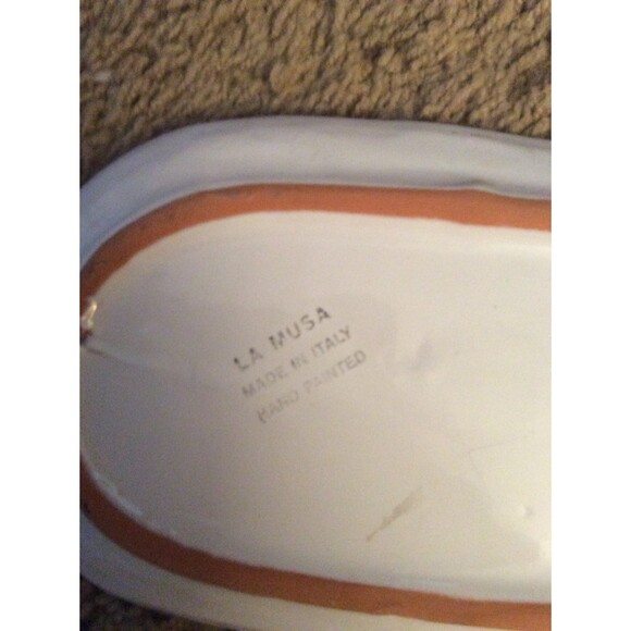 INVENTORY REDUCTION SALE. Hand Painted La Musa Snowman Plate B29 - Picture 3 of 3